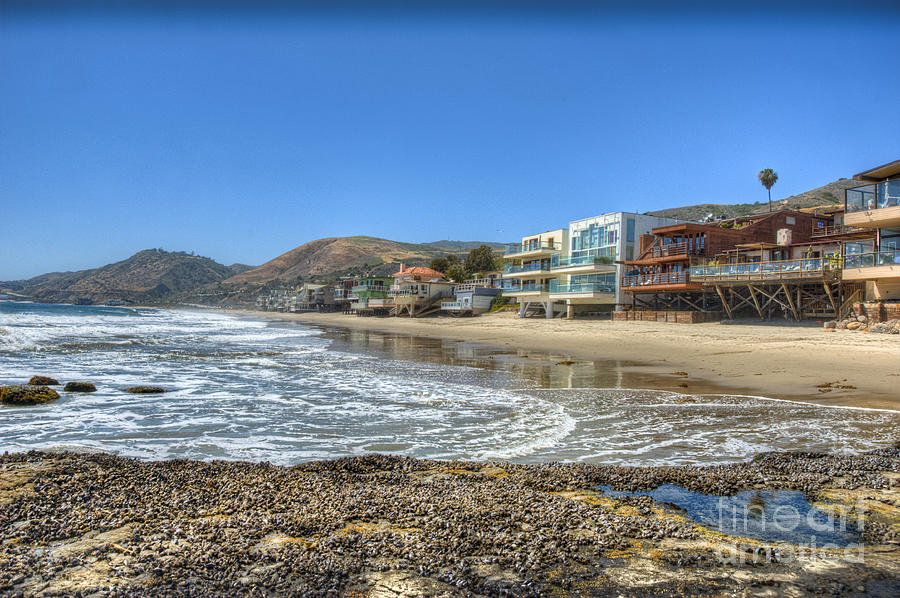 Malibu Road Luxury Oceanfront, Beach Houses Raised Pilings 3 Photograph by David Zanzinger