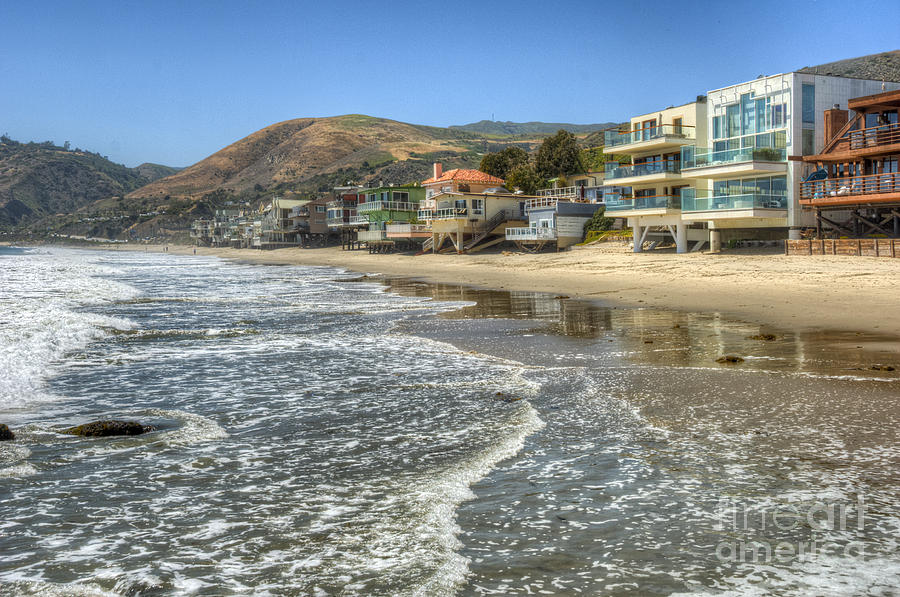 Malibu Road Luxury Oceanfront, Beach Houses Raised Pilings Photograph by David Zanzinger