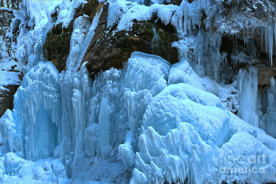 Maligne Canyon Ice Formations Photograph by Adam Jewell