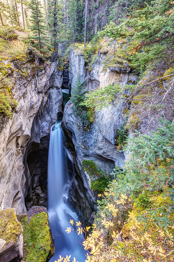 Maligne Canyon Waterfall Photograph by Pierre Leclerc Photography