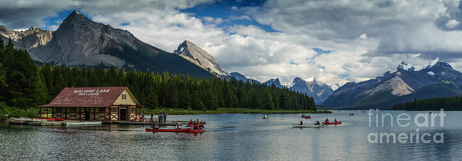 Maligne Lake Afternoon Photograph by Carrie Cole