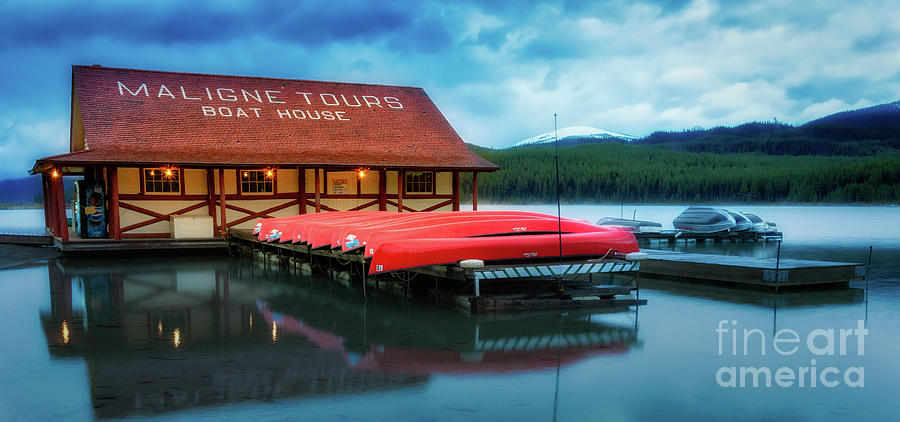 Maligne Lake Boathouse Photograph by Jerry Fornarotto