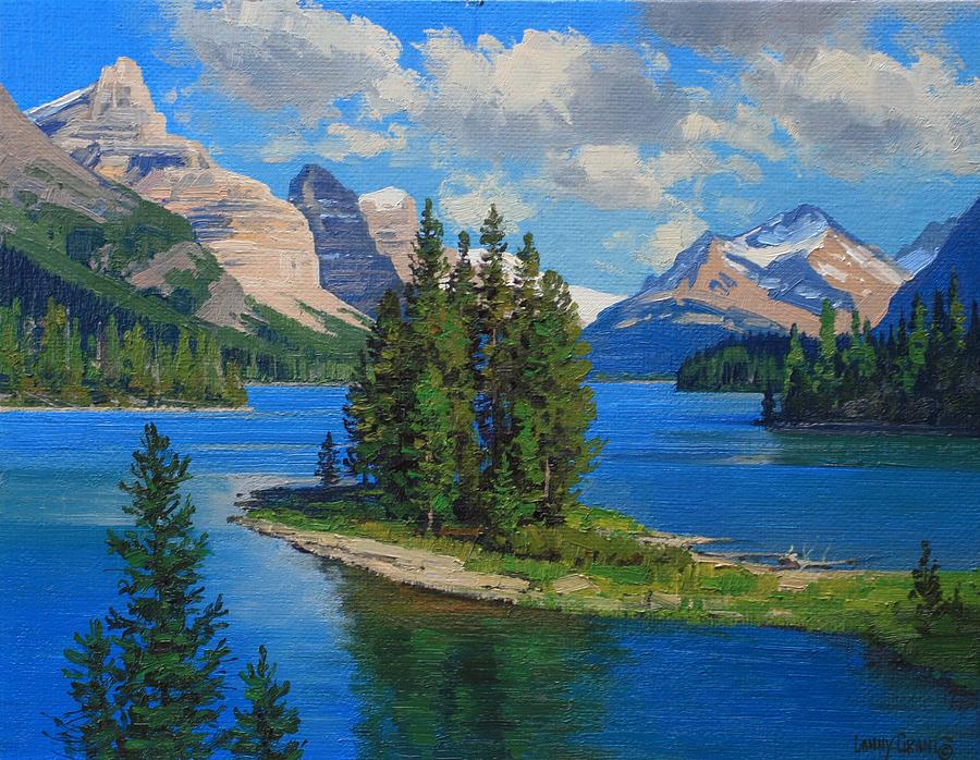 Maligne Lake Painting by Lanny Grant - Fine Art America