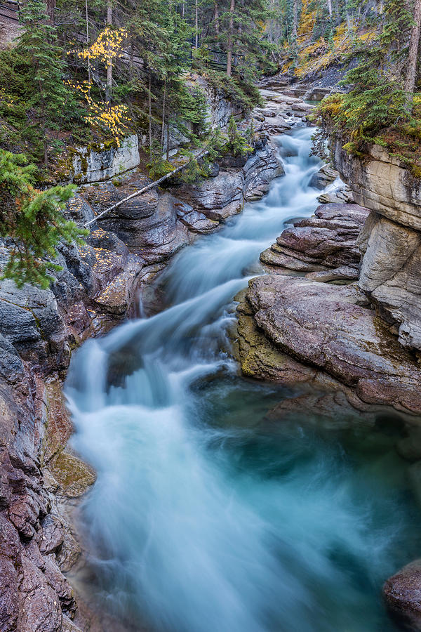 Maligne River in Autumn Photograph by Pierre Leclerc Photography