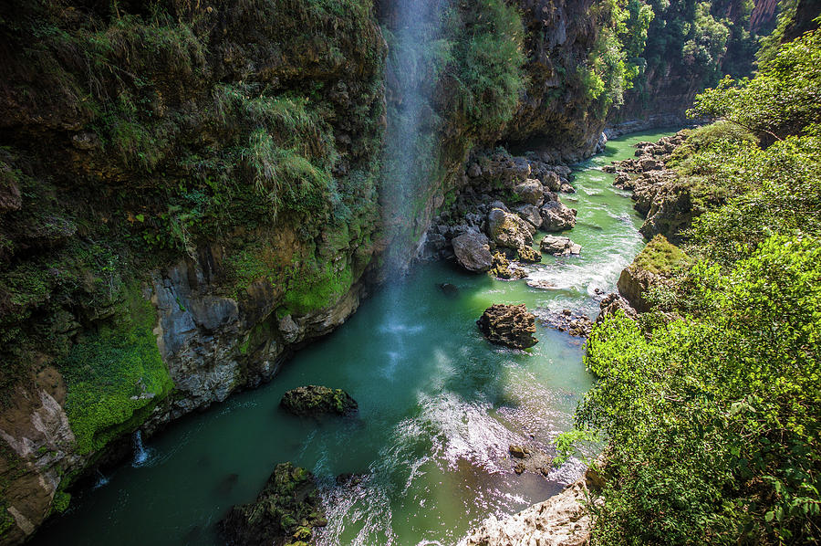 Maling River Gorge Waterfall, Xingyi, China Photograph by Judith Barath