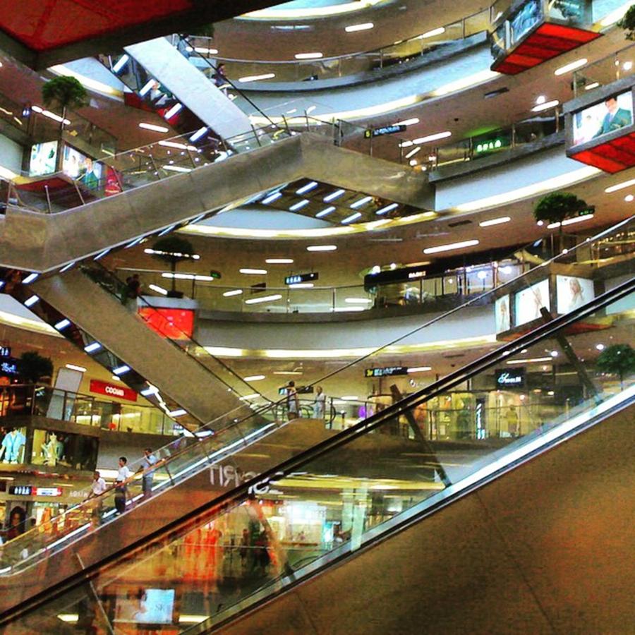 City Photograph - Mall In #shanghai #china #mik #mall by Zin Zin