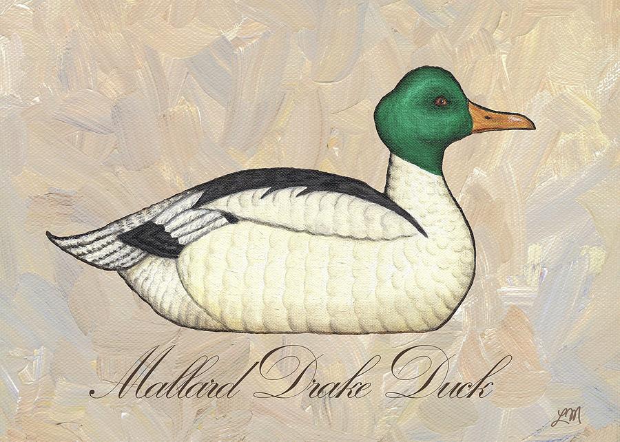 Duck Digital Art - Mallard Drake Duck by Linda Mears