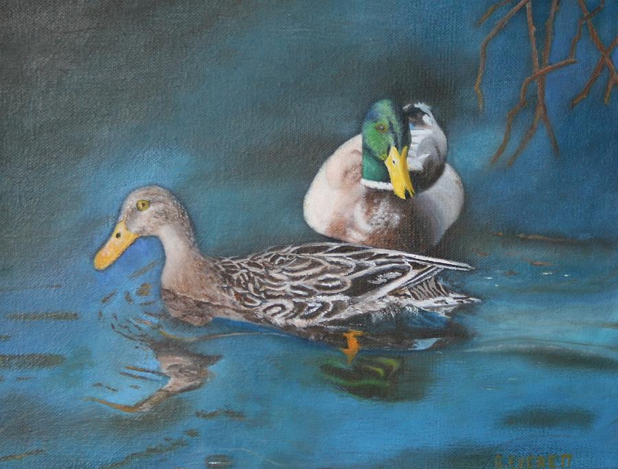 Mallard Ducks Painting by Brenda Everett | Fine Art America