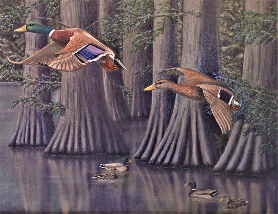 Bird Painting - Mallards by Gary Pritts