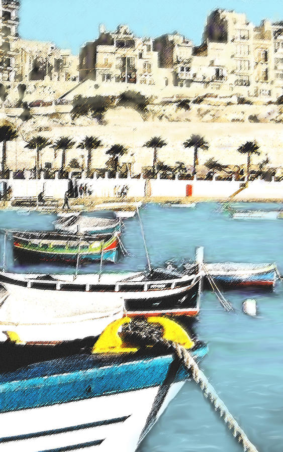 Malta Days Digital Art by Ian  MacDonald