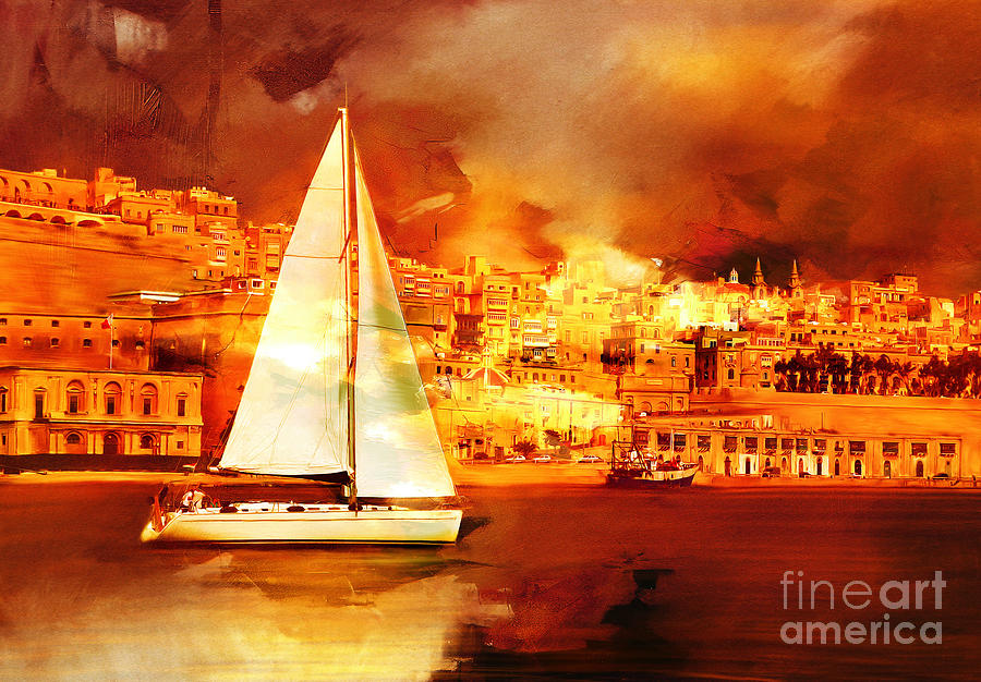 Malta, Gozo Painting by Gull G