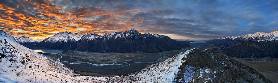 Mountain Photograph - Malte Brun Range by Yan Zhang