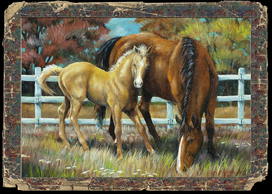 Mama and Jr. Painting by Cynthia Westbrook
