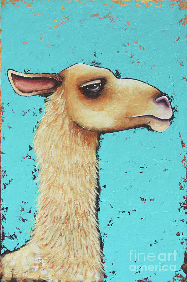 Mama Llama Painting by Lucia Stewart