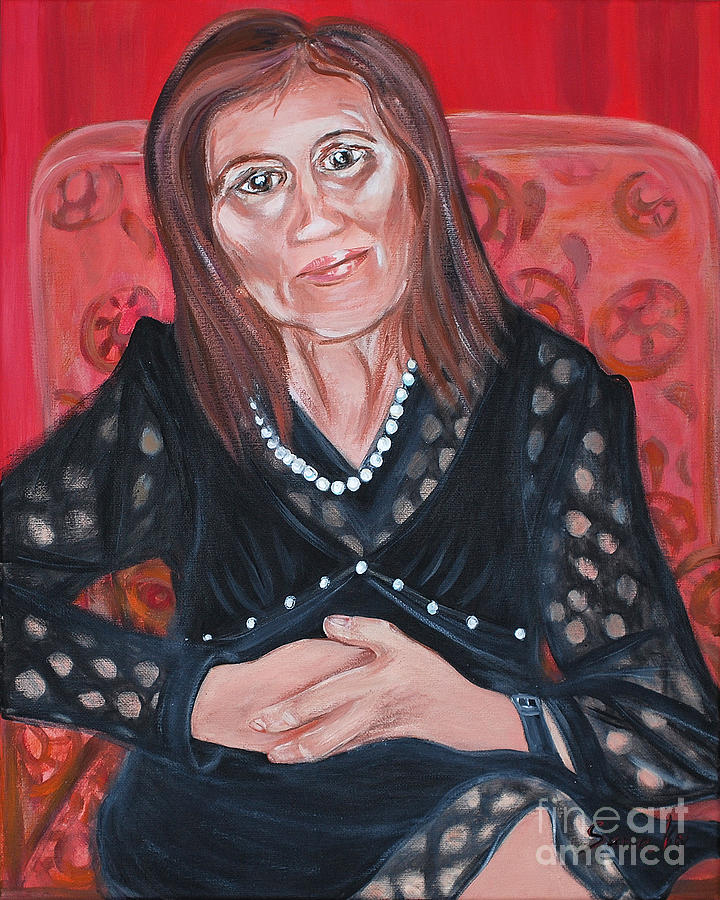 Portrait Painting - Mama by Oksana Semenchenko