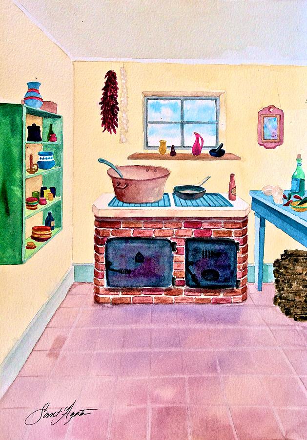 Mamacitas Kitchen Painting by Frank SantAgata