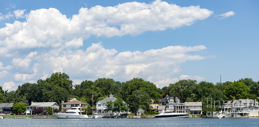 Mamaroneck Harbor Waterfront Real Estate Photograph by David ...