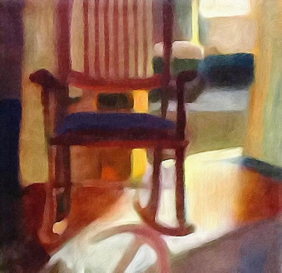 Chair Painting - Mamas Rocker  by Judy Downs