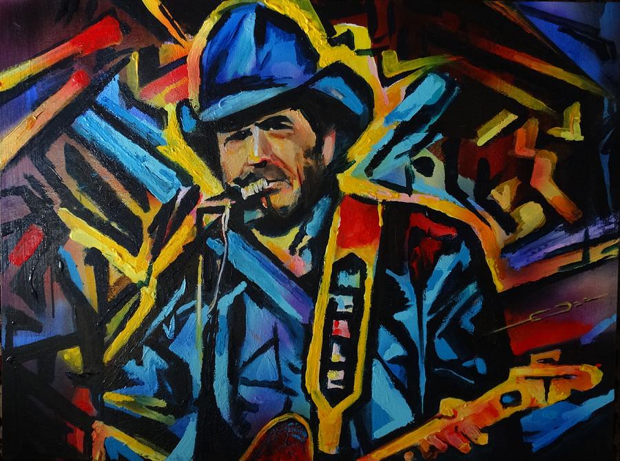 Johnny Cash Painting - Mamma Tried by Eric Dee
