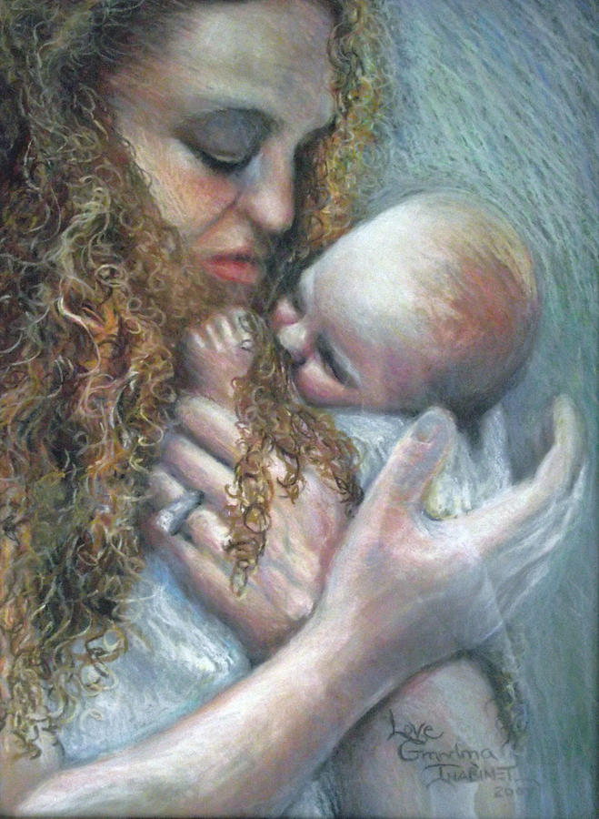 Pastel Portraits Painting - Mammas Hair by Kym Inabinet Pastel Portraits Painting - Mammas Hair by Kym Inabinet