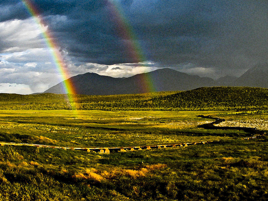 Mammoth Valley Double Rainbow Photograph by Neil Pankler