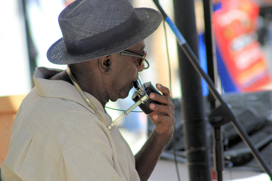 Music Photograph - Man and His Blues by Karen Wagner