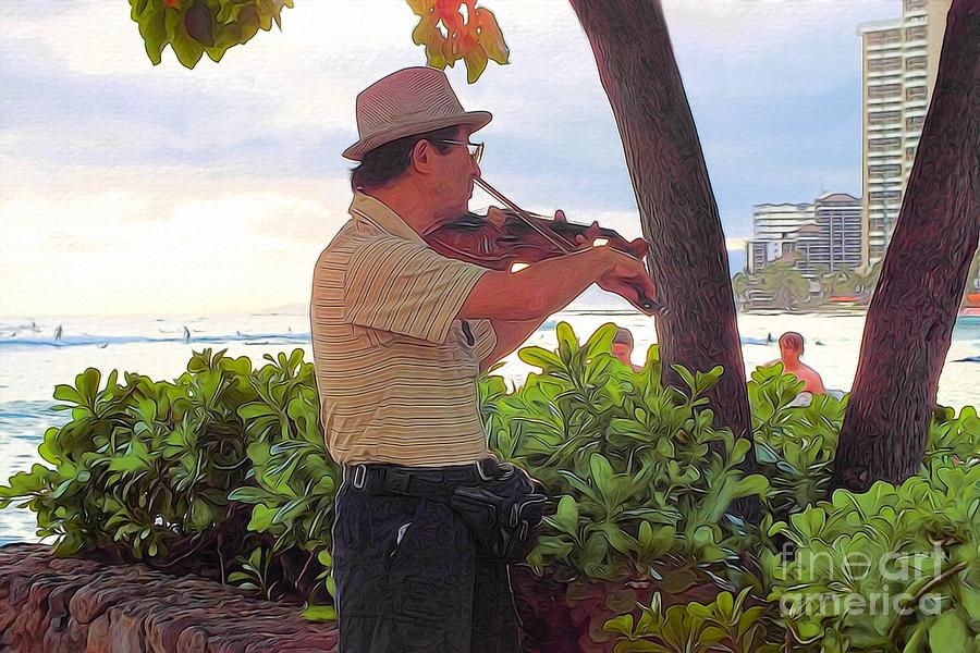 Man and His Violin Photograph by Scott Cameron