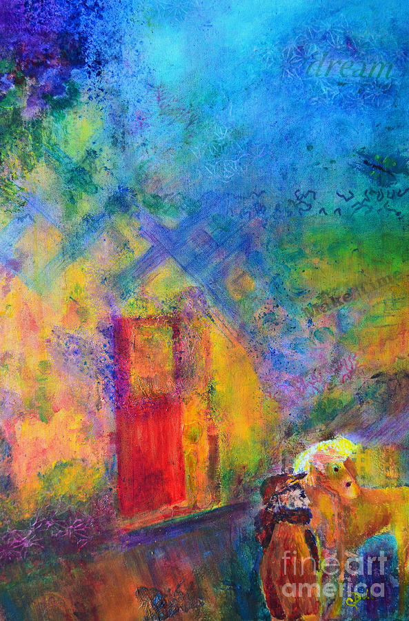 Impressionism Painting - Man and Horse on a Journey by Claire Bull