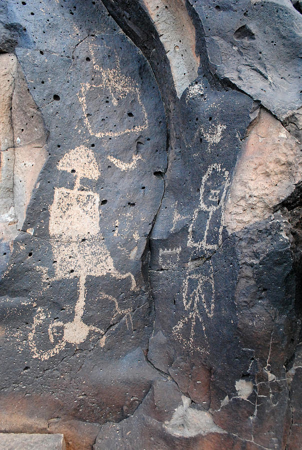 Man and Woman Petroglyph Photograph by Glory Ann Penington