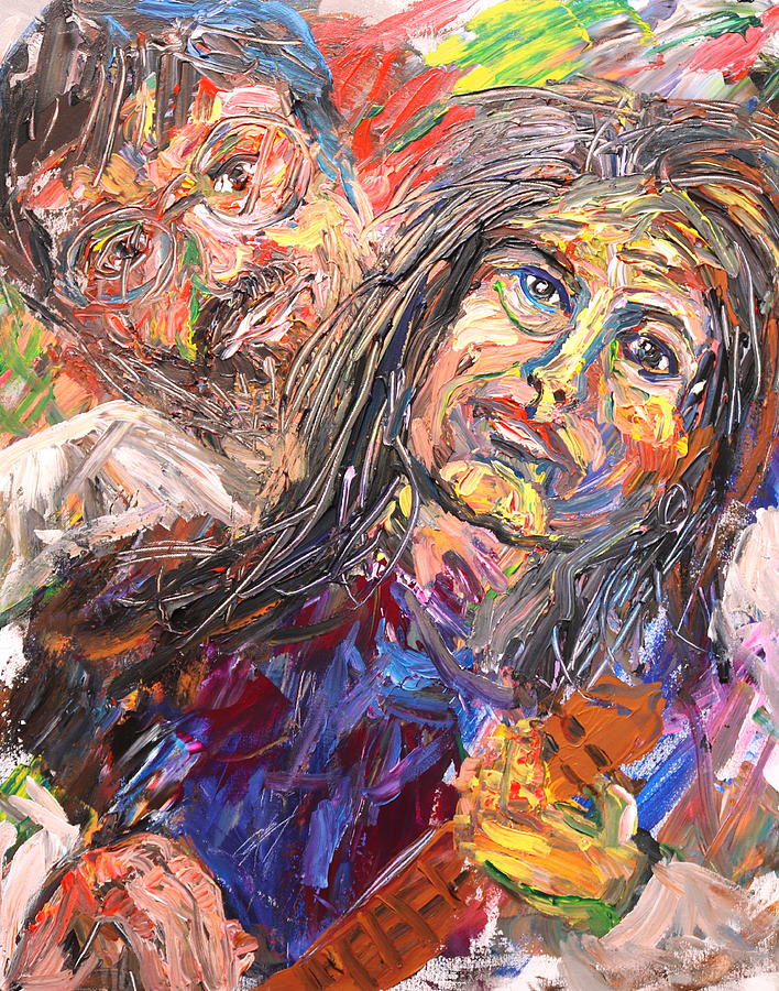 Man behind the women Painting by Madeleine Shulman