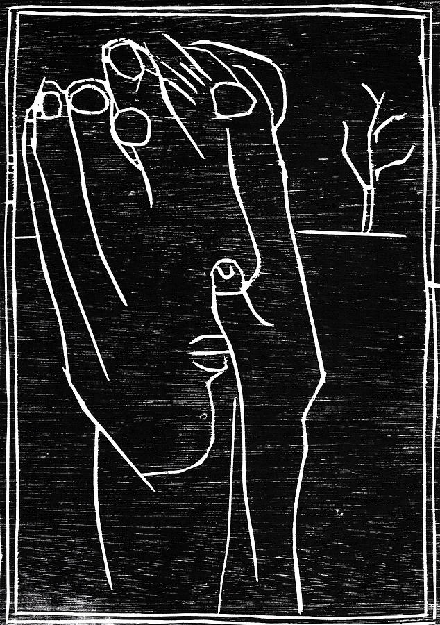 Man by a Forest Relief by Edgeworth Johnstone