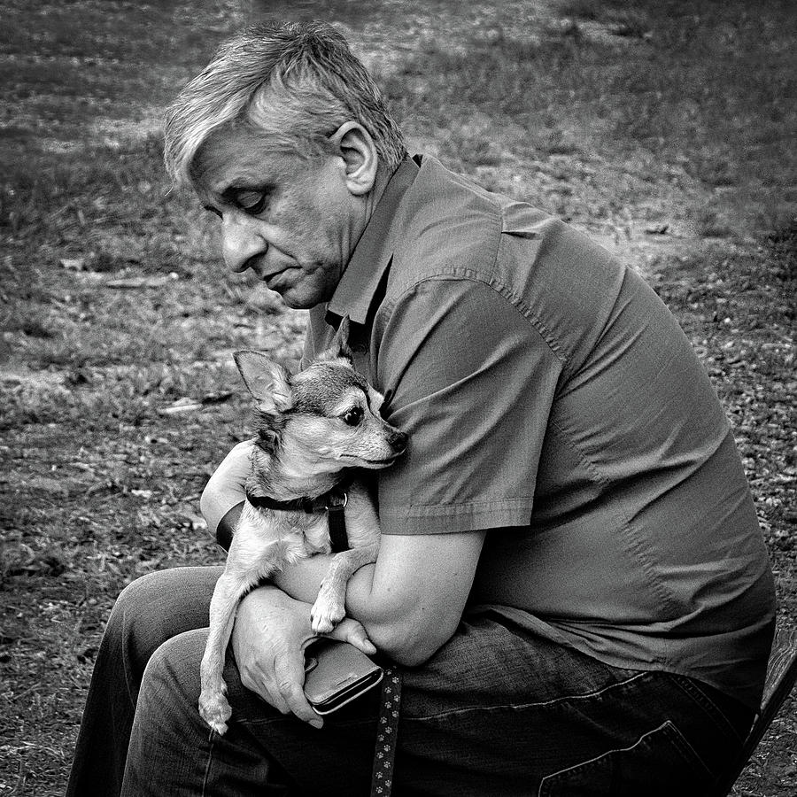 Man/Dog Bonding Photograph by Georgette Grossman