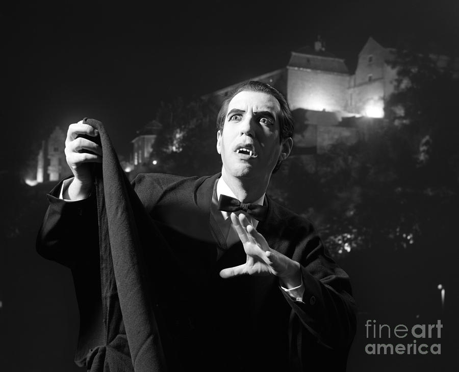 Man Dressed As A Vampire On Halloween Photograph by H. Armstrong Roberts/ClassicStock