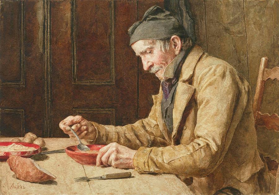 Man eating Painting by Albert
