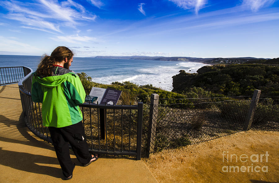 Man enjoying scenic view of fairhaven surf beach Photograph by Jorgo Photography