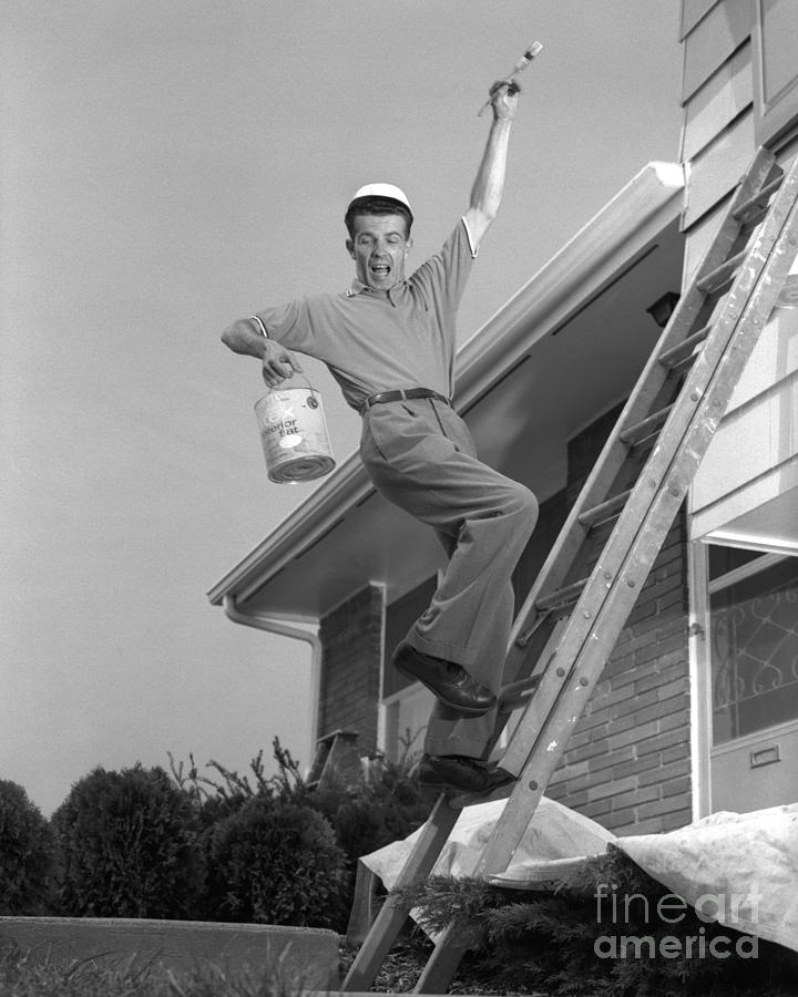 Man Falling Off Ladder Photograph by H. Armstrong Roberts/ClassicStock