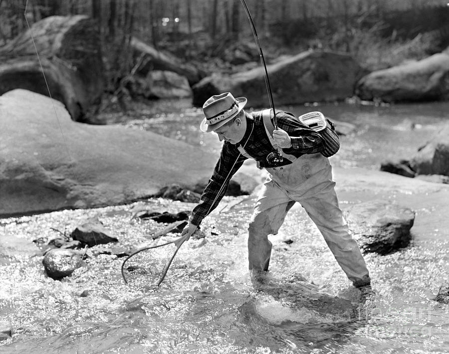 Man Fly Fishing Photograph by H. Armstrong Roberts/ClassicStock
