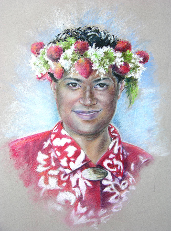 Man from Papeete in Tahiti Painting by Miki De Goodaboom