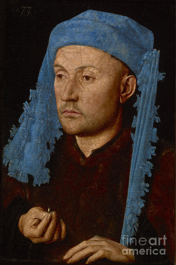 Man in a Blue Cap Painting by Celestial Images