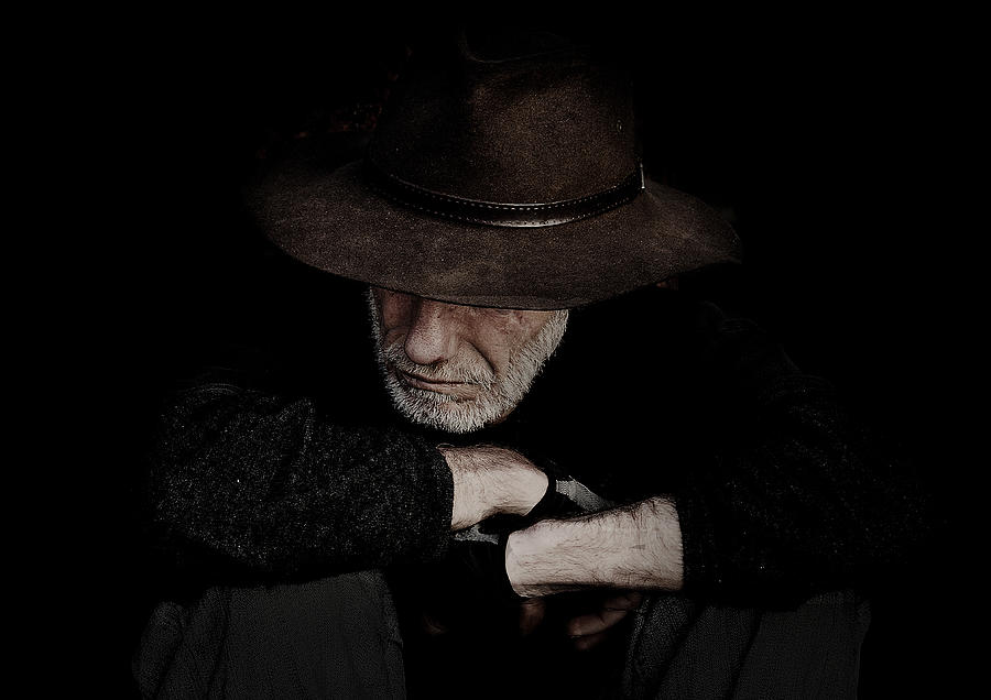 Man in akubra hat Photograph by Sheila Smart Fine Art Photography
