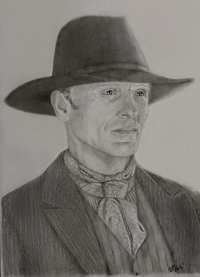 Man in Black Drawing by Vanessa Cole - Pixels