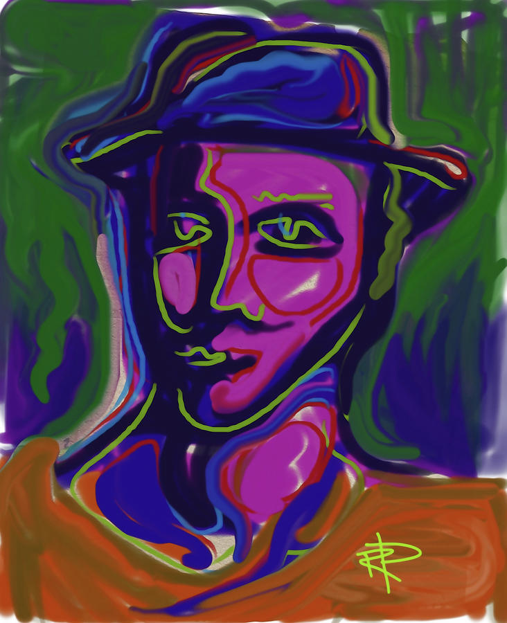 Man in Blue Hat Digital Art by Russell Pierce