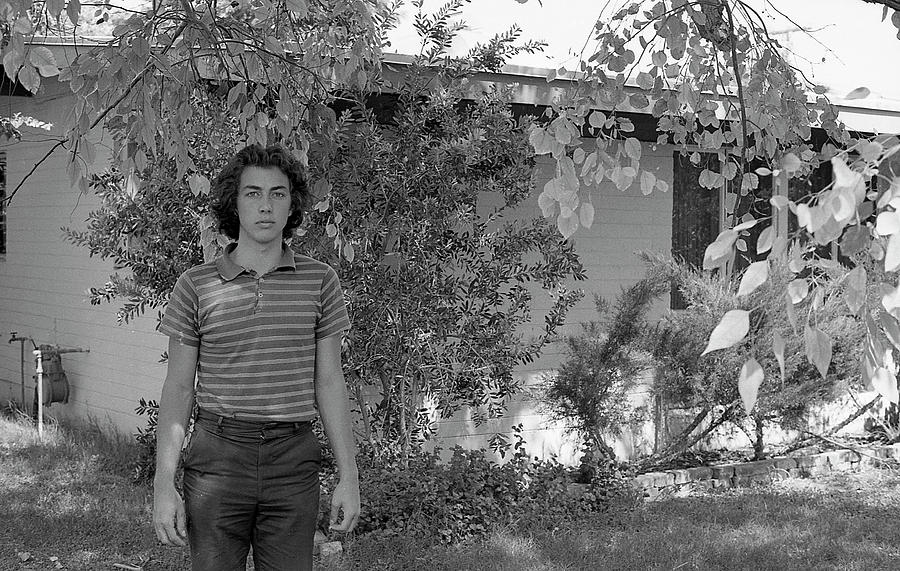 Man in Front of Cinder-block Home, 1973 Photograph by Jeremy Butler