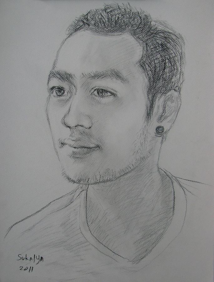 Man in Quick Sketch Drawing by Sukalya Chearanantana