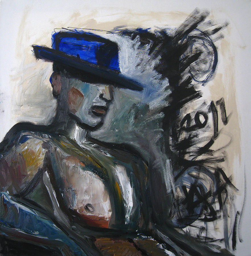 Male Painting - Man In Recline by Albert Almondia