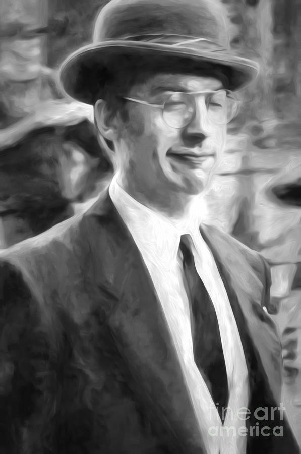 Man in the Bowler Hat-digital painting Photograph by Kathleen K Parker