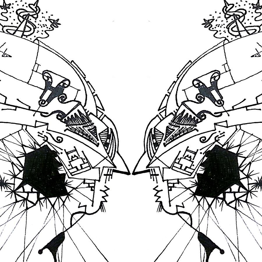 Man in the Mirror Drawing by Daniel Rustad Man in the Mirror Drawing by Daniel Rustad
