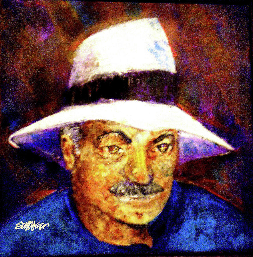 Man in the Panama Hat Painting by Seth Weaver