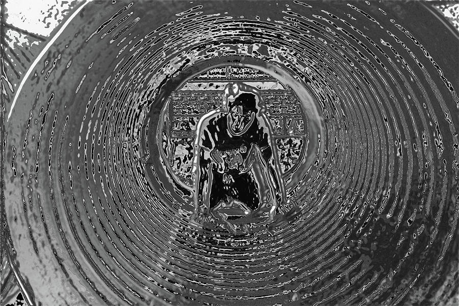 Man in Tube by Geoff Jewett Man in Tube by Geoff Jewett