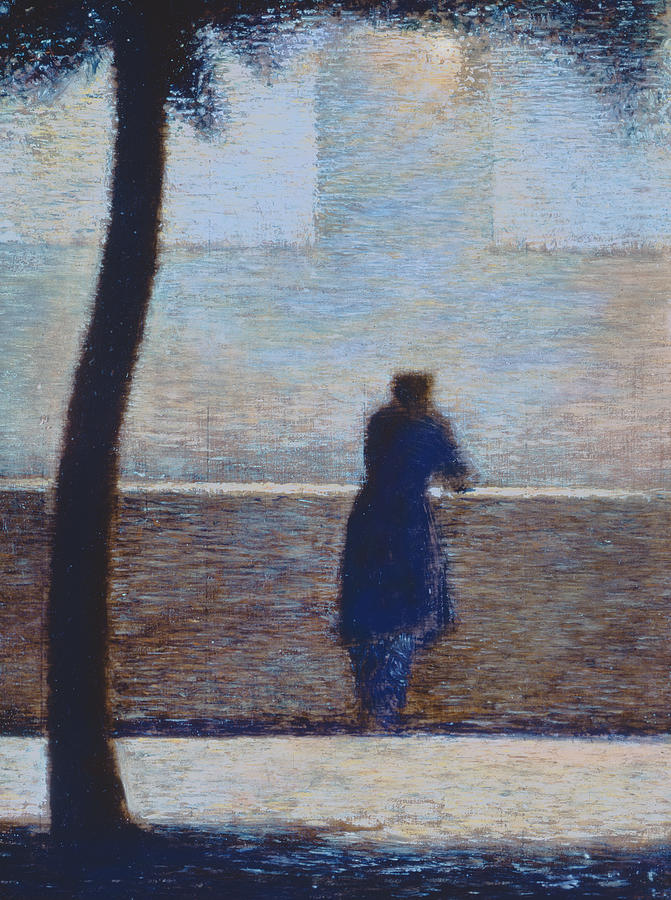 Man leaning on a parapet Painting by Georges Pierre Seurat